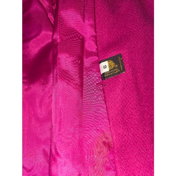 Vintage Rothschild Fuchsia Pink Wool Coat and Hat Size 6 Coquette - Picture 7 of 13